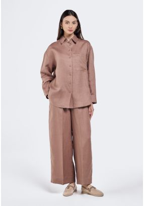 Wide Leg Linen Trousers