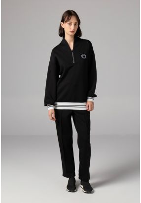 Solid Elasticated Waistband Trousers