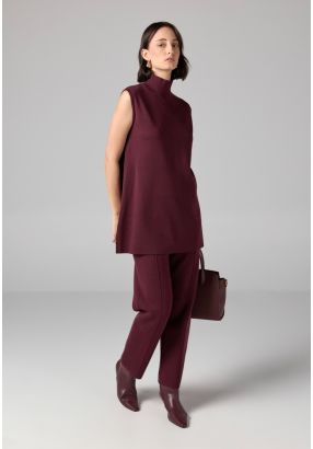 Knitted Straight Fit Solid Pants