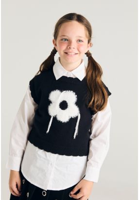 Knitted Vest and shirt combo (2PCS)