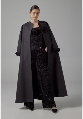 Straight Legs Fringe Sequin Trousers