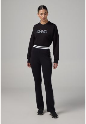 Contrast Elastic Waistband Sweatpant