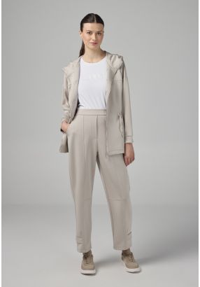 Elasticated Waistband Solid Trousers