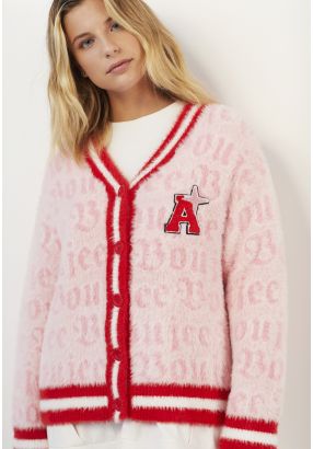 Fluffy Embossed Cardigan