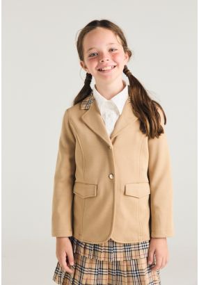 Checkered Lapel Blazer