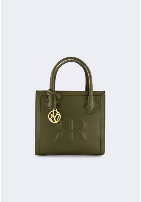 Embossed Emblem Handbag