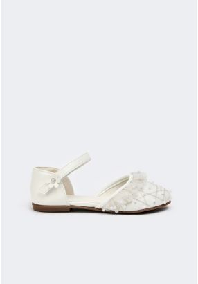 Lurex Embroidered Flat Strap Shoes