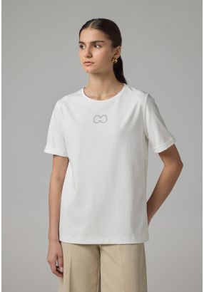 Crystal Embellished Monogram T-shirt