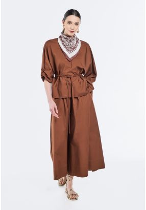 Elastic Waist Palazzo Trousers