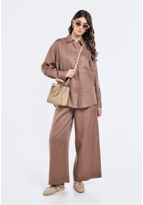 Wide Leg Linen Trousers