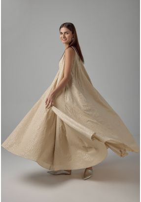 Sequin Embellished Belted Maxi Dress