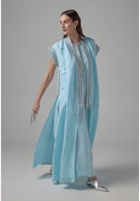 Cap Sleeves Sequin Maxi Abaya