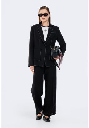 Contrast Stitch Trousers