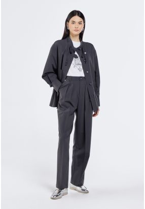 High Waist Pleated Trousers