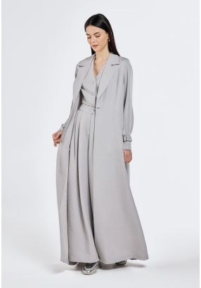 Crinkled Blazer Abaya