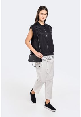 Solid High Waist Trousers