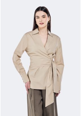 Side Tie Wrap Shirt