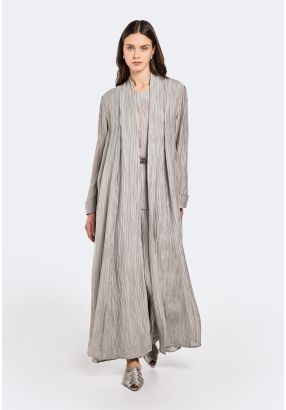 Solid Textured Maxi Abaya