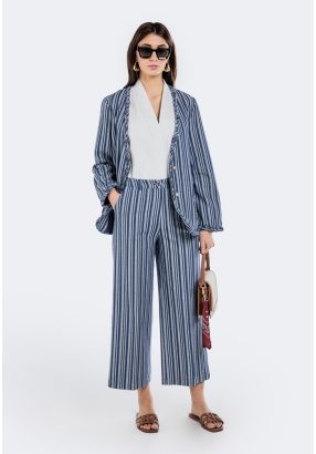 Striped Denim Trousers