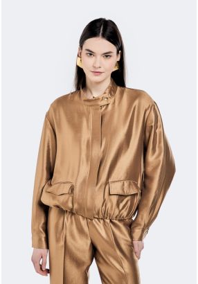 Zip Up Bomber Jacket 