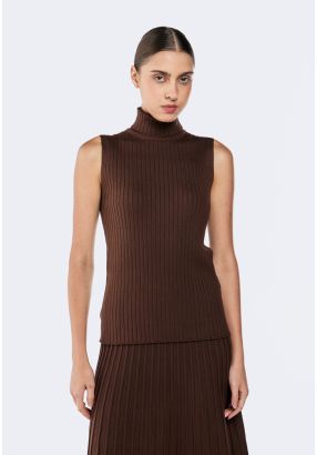 Knitted High Neck Top