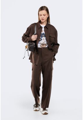 High Waist Cargo Trousers