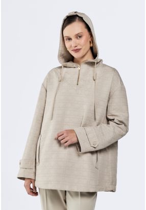 Geometric Embroidered Quilted Pullover