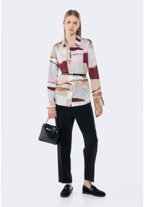 Solid Elasticated Waist Trousers