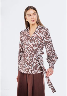 Printed Wrap Shirt