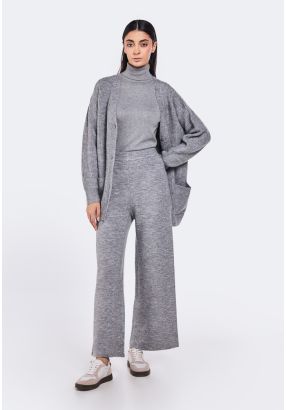 Knitted Wide Leg Trousers