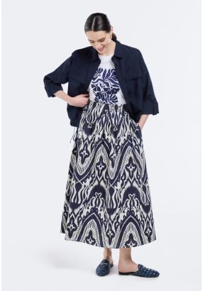 Printed Flared Skirt