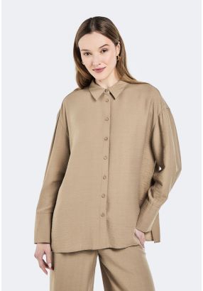 Crinkled Relaxed Fit Shirt