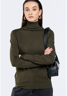 Knitted High Neck Top