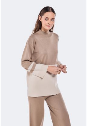 Contrast Striped Sweater