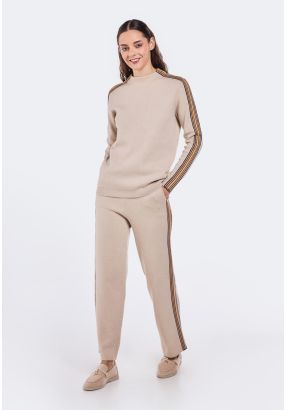 Stripe Tape Knitted Trousers