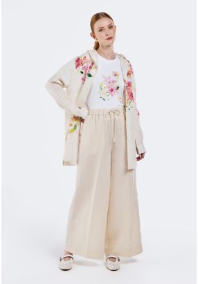 Wide Leg Linen Trousers