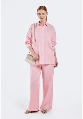 Wide Leg Linen Trousers