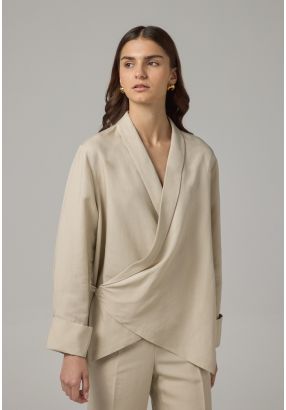 Basic Long Sleeve High-Low Blouse