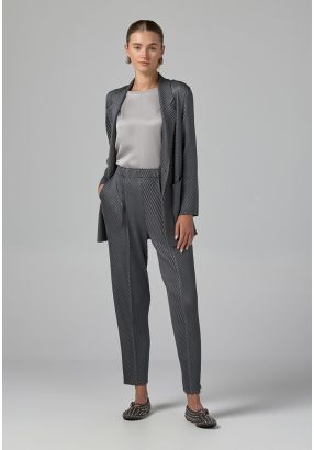 Straight Cut Pleated Trousers