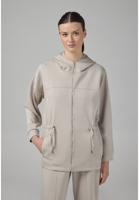 Solid Relaxed Fit Drop Shoulder Jacket