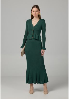 Textured Knitted Bodycon Skirt