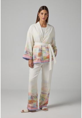 Printed Straight Cut Trousers