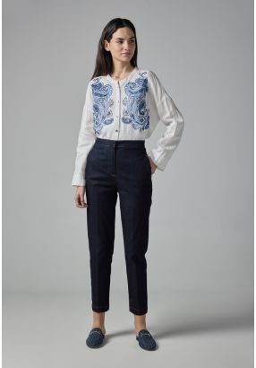 Straight Legs Basic Denim Trousers