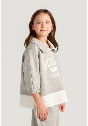 Contrast Embroidered Sweatshirt