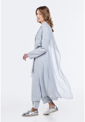 Belted Jacket With Back Overlay