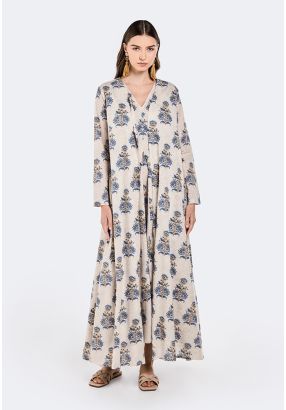 Floral Print Maxi Abaya