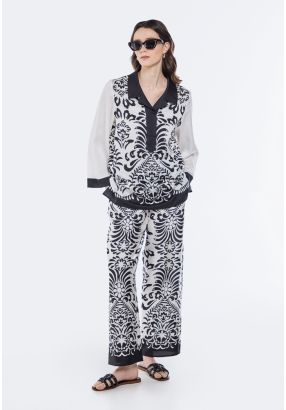 Contrast Printed Trousers