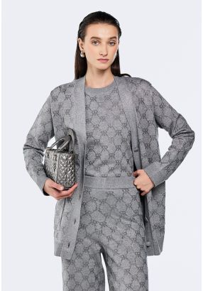 Monogram Crystal Embellished Cardigan