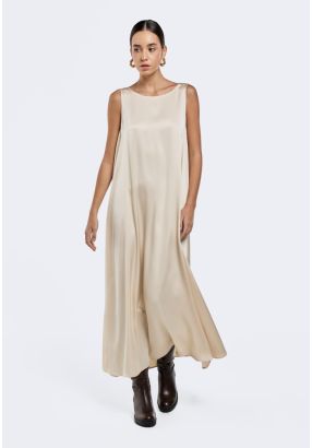 Sleeveless Satin Dress