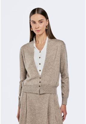 Double-Layered Knitted Cardigan 